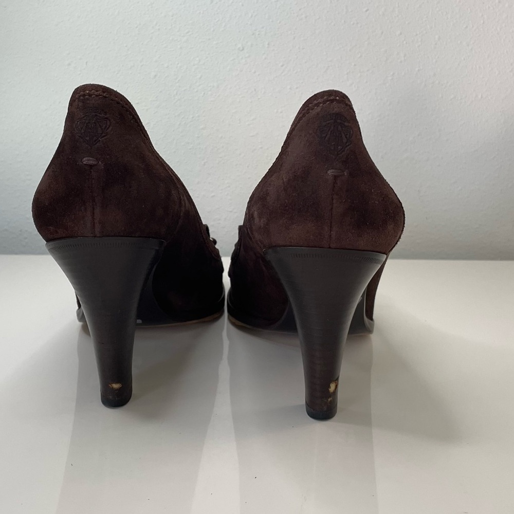 Gucci women’s brown suede high heels shoes, Size EU 39, US 8 - Picture 9 of 15
